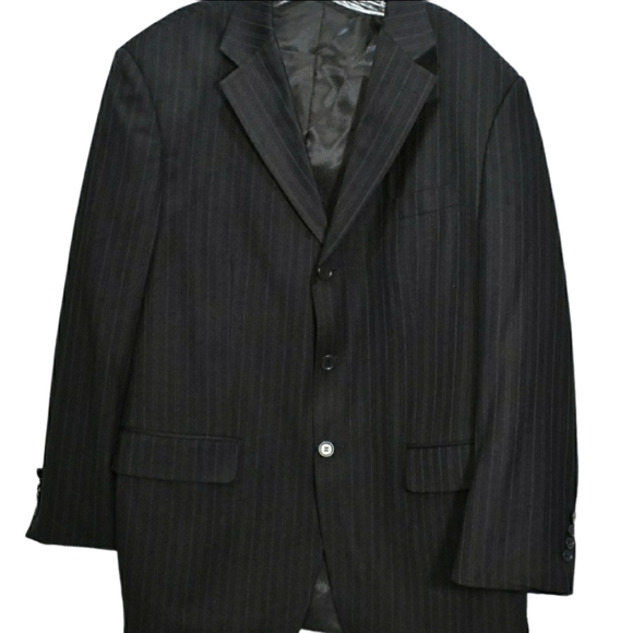 Vinci 3 Button Pin Stripe Vest Size L